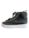 Nike Shoe Size 6.5 Black Leather High Top lace up White Sole Sneaker Shoes Black / 6.5