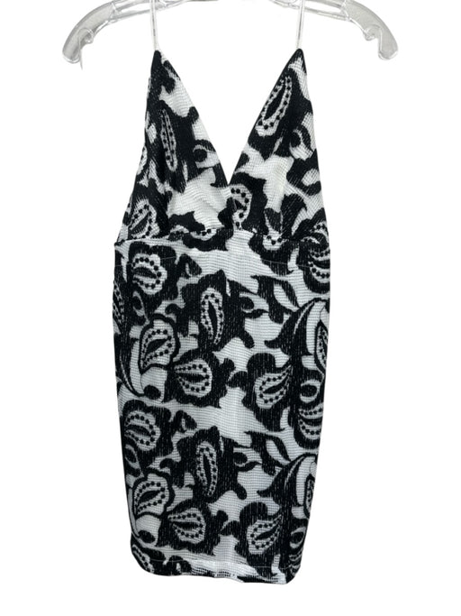 Maeve by ANTHROPOLGIE Size 6 Black & White Polyester Blend Spaghetti Strap Dress Black & White / 6