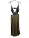 By Anthropologie Size 10 Olive Green & Black Viscose Spaghetti Strap Lace Dress Olive Green & Black / 10