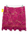 Adelyn Rae Size Medium Hot pink Polyester Floral Lace Back Zip Skirt Hot pink / Medium
