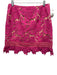 Adelyn Rae Size Medium Hot pink Polyester Floral Lace Back Zip Skirt Hot pink / Medium