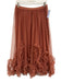 By Anthropologie Size M Dusty Rose Polyester Elastic Waist Tulle Ruffles Skirt Dusty Rose / M