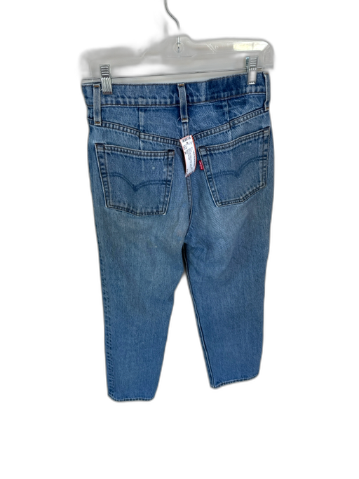 Levi's Size 26 Med Light Wash Cotton High Waist Button Fly Straight Leg Jeans Med Light Wash / 26