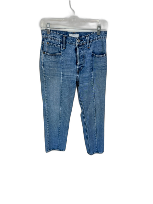 Levi's Size 26 Med Light Wash Cotton High Waist Button Fly Straight Leg Jeans Med Light Wash / 26