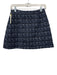 Hill House Size XS Black & Blue Wool Blend Metallic Thread Tweed Side Zip Skirt Black & Blue / XS