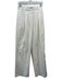 Loveshackfancy Size 00 Cream White Wool Blend Pleated Front Trouser Pants Cream White / 00