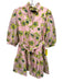 Abbey Glass Size S Pink & Green No Fabric Tag jaquard 3/4 Balloon Sleeve Dress Pink & Green / S