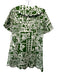 CROSBY by Mollie Burch Size S Green & Cream Cotton Short Sleeve Dress Green & Cream / S