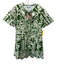 CROSBY by Mollie Burch Size S Green & Cream Cotton Short Sleeve Dress Green & Cream / S