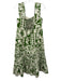 CROSBY by Mollie Burch Size S Green & Cream Cotton Sleeveless Floral Maxi Dress Green & Cream / S