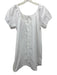 Lake Size S White Cotton Short Sleeve Seersucker Button Up Knee length Dress White / S