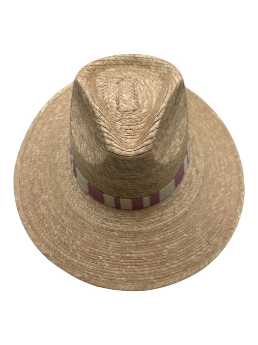 Sunshine Tienda Beige & Multi Straw Woven Tear Drop Band Sun Hat Hat Beige & Multi / XS/S