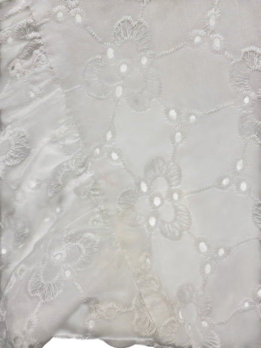 Brooks Ave. Size S White Cotton Floral Eyelet 1/2 Balloon Sleeve Collared Dress White / S