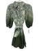 Christy Lynn Size XS Blue & Green Linen & Silk Abstract Print Gradient Dress Blue & Green / XS
