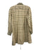 Marigold by Victoria Dunn Size S Beige & Green Cotton Geometric Checked Dress Beige & Green / S