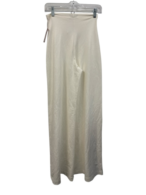 Ripley Rader Size 3 Cream White Viscose Blend Elastic Waistband Wide Leg Pants Cream White / 3