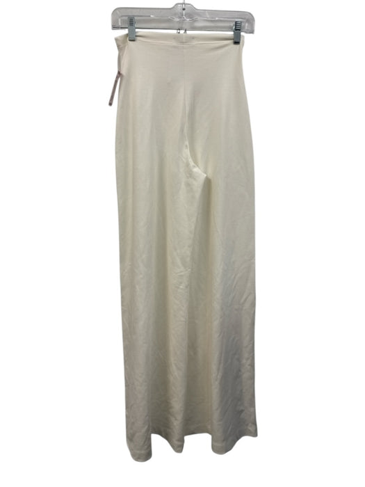 Ripley Rader Size 3 Cream White Viscose Blend Elastic Waistband Wide Leg Pants Cream White / 3