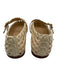 Steve Madden Shoe Size 7.5 Cream Beige Raffia Upper Woven Gold Tone Buckle Flats Cream Beige / 7.5