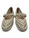 Steve Madden Shoe Size 7.5 Cream Beige Raffia Upper Woven Gold Tone Buckle Flats Cream Beige / 7.5