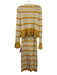 Ramy Brook Size S/M White, Yellow & Gold Cotton Blend Metallic Thread Dress Set White, Yellow & Gold / S/M