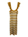 Ramy Brook Size S/M White, Yellow & Gold Cotton Blend Metallic Thread Dress Set White, Yellow & Gold / S/M