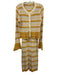 Ramy Brook Size S/M White, Yellow & Gold Cotton Blend Metallic Thread Dress Set White, Yellow & Gold / S/M