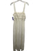 Loveshackfancy Size S Cream White Viscose Lace Ribbon Square Neck Maxi Dress Cream White / S