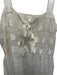 Loveshackfancy Size S Cream White Viscose Lace Ribbon Square Neck Maxi Dress Cream White / S