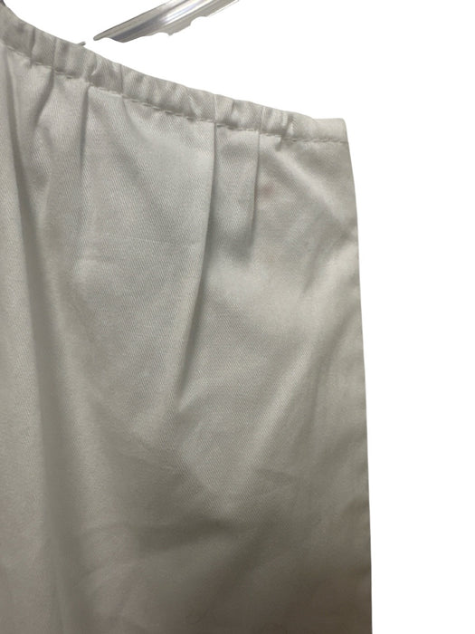 Hunter Bell Size 2 White Cotton Gathered U Neck Short Puff Sleeve Maxi Dress White / 2