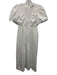 Hunter Bell Size 2 White Cotton Gathered U Neck Short Puff Sleeve Maxi Dress White / 2