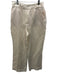 Finding Flaire Size M Ivory White Linen & Silk Zip & Hook Closure Wide Leg Pants Ivory White / M