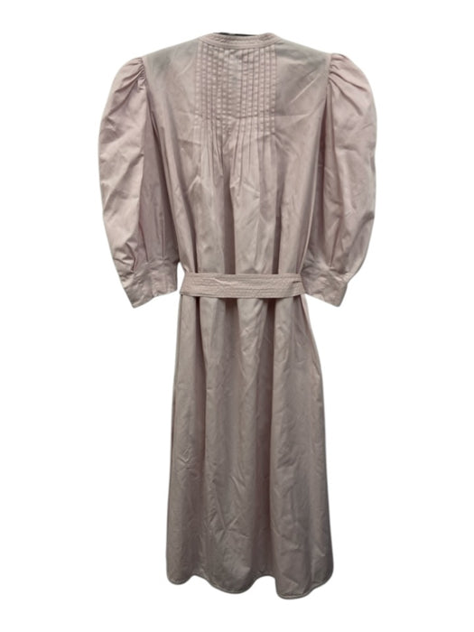 Hunter Bell Size S Pale Lilac Cotton Quarter Button Pintuck Half Sleeve Dress Pale Lilac / S