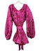Tela Mercantile Size One Size Pink & Red Polyester Metallic Thread Dress Pink & Red / One Size