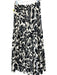 Boden Size 6 Black & White Cotton Abstract Floral Side Zip Tiered Maxi Skirt Black & White / 6