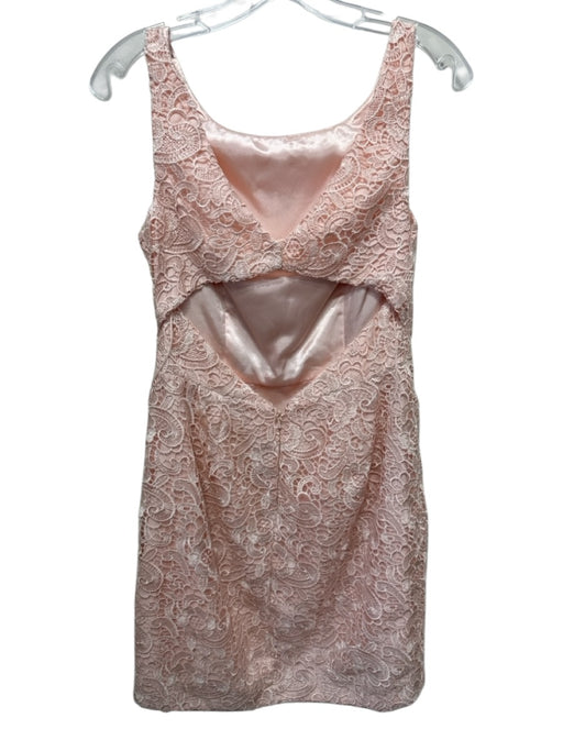 Aidan Aidan Mattox Size Est S Light Pink Polyester Sleeveless Back Cut Out Dress Light Pink / Est S