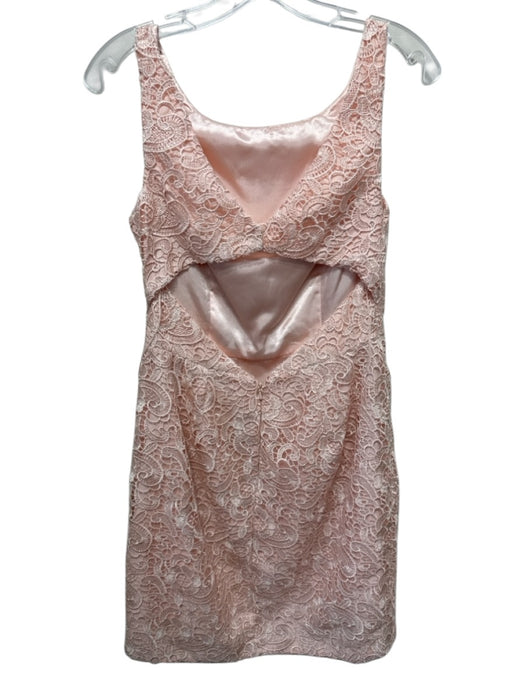 Aidan Aidan Mattox Size Est S Light Pink Polyester Sleeveless Back Cut Out Dress Light Pink / Est S