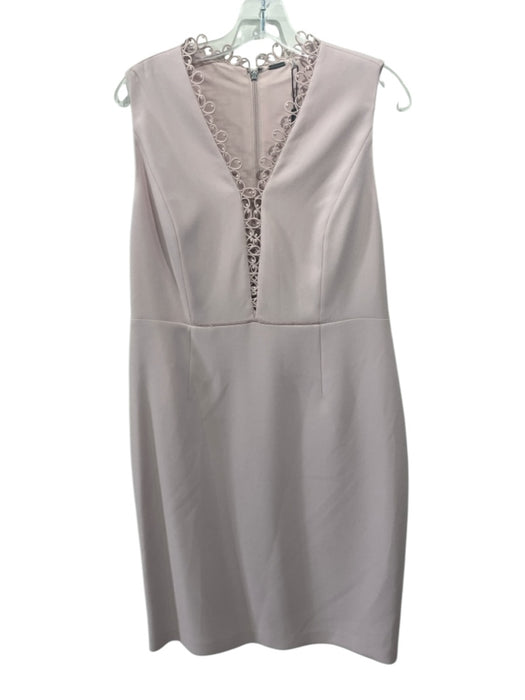 Elie Tahari Size 12 Pink Triacetate & Polyester Sleeveless Back Zip Dress Pink / 12