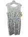 Trina Turk Size 8 White & Beige Cotton & Polyester Floral Embroidered Dress White & Beige / 8