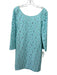 Diane Von Furstenberg Size 12 Blue & White Nylon Floral Embroidered Dress Blue & White / 12