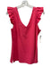 Elizabeth McKay Size L Pink Cotton Cap Sleeve V Neck Top Pink / L