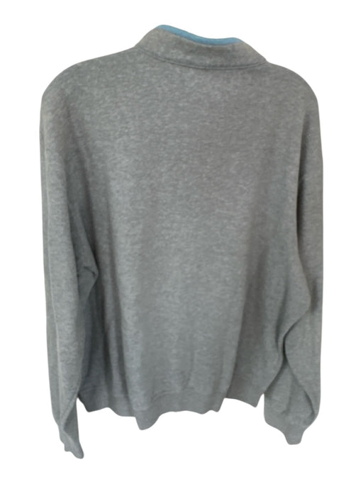 Peter Millar Grey Cotton Zip UP High Neck Pullover Grey / L