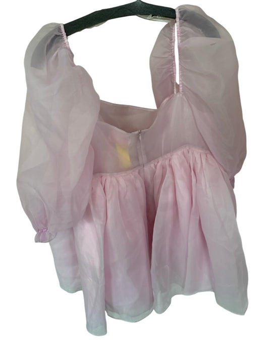 Selkie Size XL Light Pink Polyester Mini Balloon Sleeve Dress Light Pink / XL