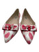 L.K. Bennett Shoe Size 42 White & Pink Leather Bow detail Pointed Toe Flats White & Pink / 42