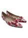 L.K. Bennett Shoe Size 42 White & Pink Leather Bow detail Pointed Toe Flats White & Pink / 42