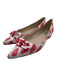 L.K. Bennett Shoe Size 42 White & Pink Leather Bow detail Pointed Toe Flats White & Pink / 42