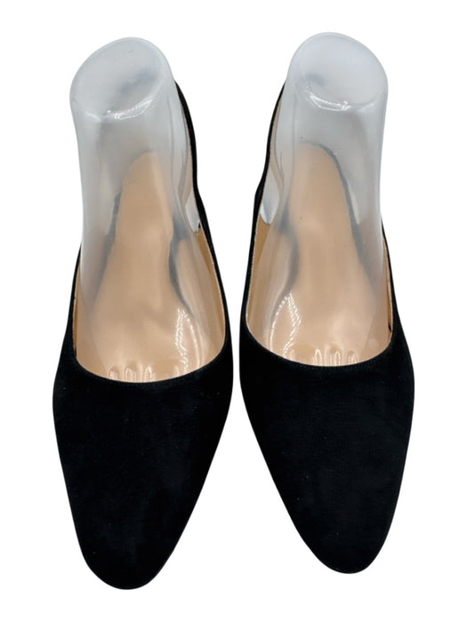 Ann Mashburn Shoe Size 42 Black Leather Suede Block Heel Slingback Pumps Black / 42