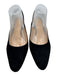 Ann Mashburn Shoe Size 42 Black Leather Suede Block Heel Slingback Pumps Black / 42