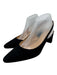 Ann Mashburn Shoe Size 42 Black Leather Suede Block Heel Slingback Pumps Black / 42