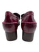 Vince Camuto Shoe Size 11 Burgundy Leather Round Pointed Toe Stacked Heel Flats Burgundy / 11