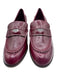 Vince Camuto Shoe Size 11 Burgundy Leather Round Pointed Toe Stacked Heel Flats Burgundy / 11